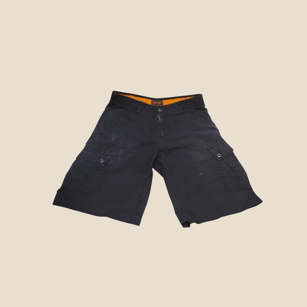 Wear First Mens Navy Blue Stretch Cargo Shorts 32 Gorpcore Normcore Outdoor Hike